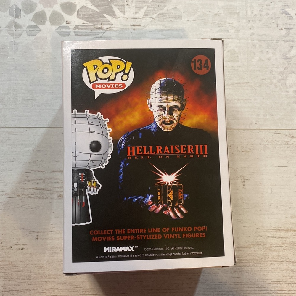 Funko Pop Pinhead #134 Hellraiser III Hell on Earth Horror Figure - Picture 5 of 9